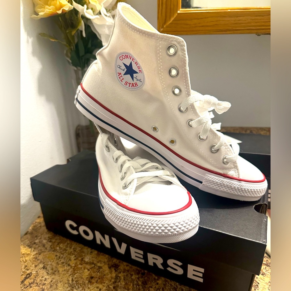 Converse All Star White Canvas High-Tops